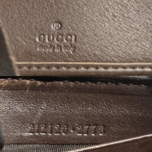 GUCCI Bee GG Interlocking Monogram Guccisima Brown Zippy Wallet AUTHENTIC - Picture 11 of 13